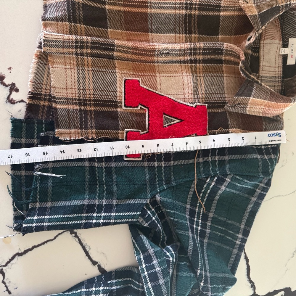 Plaid Patchwork Cropped Flannel - image 6